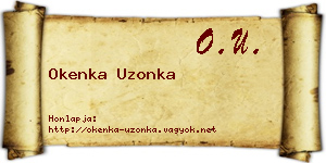 Okenka Uzonka névjegykártya